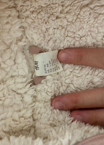 H&M Kürklü Kapüşonlu Bebek Kız Tulumu - Görsel 4