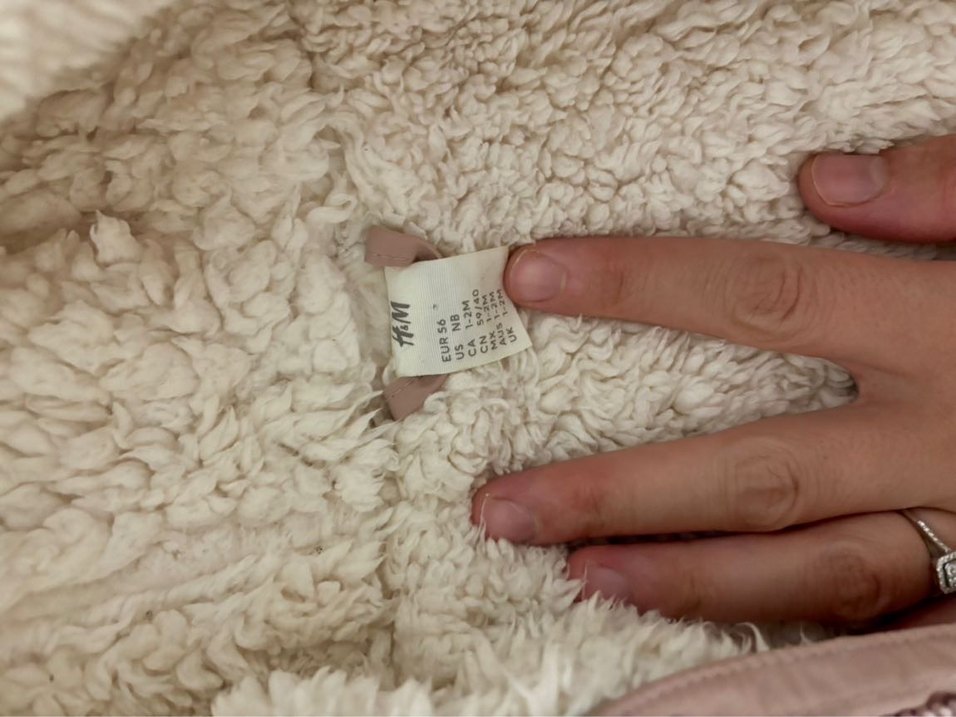 H&M Kürklü Kapüşonlu Bebek Kız Tulumu - Görsel 4