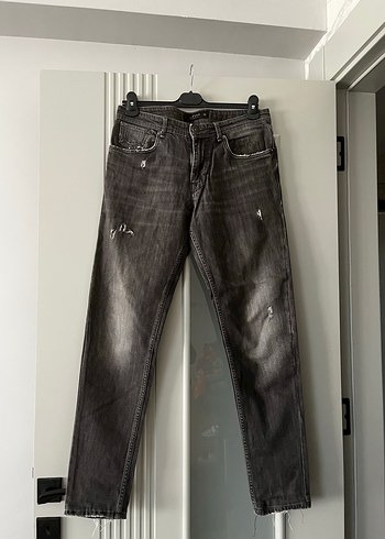 Gri Regular Fit Erkek Denim Pantolon