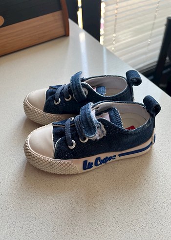 22 Beden Erkek Çocuk Kot Sneakers Velcro Bağcıklı
