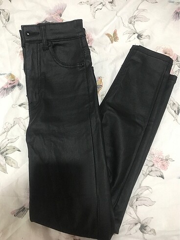 Suni deri skinny pantolon