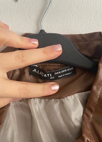 xl Beden Kahverengi Kadın Deri Ceket
