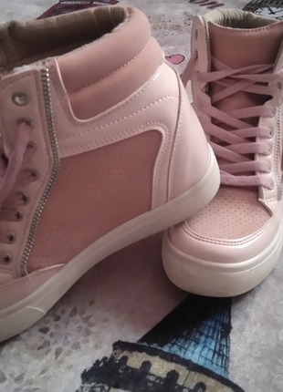 36 Beden pembe Renk Pudra rengi sneaker