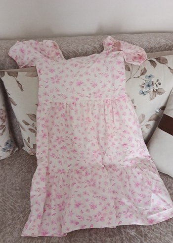 11-12 Yaş Beden Kız Çocuk Pembe Bohem Elbise