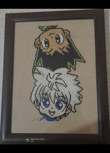 El işlemesi kanaviçe etamin, killua fon, anime