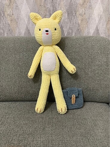 Beden Renk Amigurumi çantalı kedi