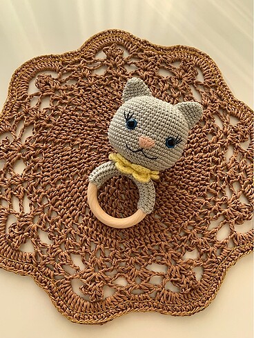 Amigurumi diş kaşıyıcı kedi