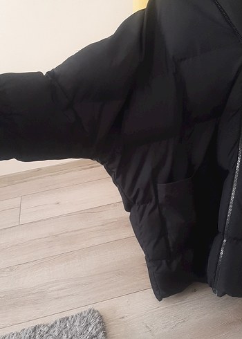 Siyah Midi Kadın Kışlık Mont - Görsel 6