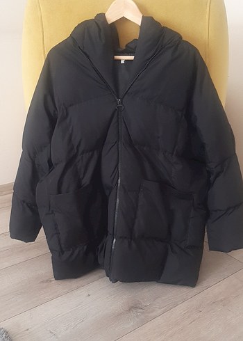 Siyah Midi Kadın Kışlık Mont - Görsel 2