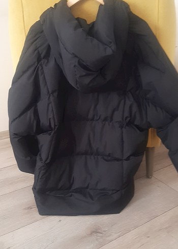 Siyah Midi Kadın Kışlık Mont - Görsel 3