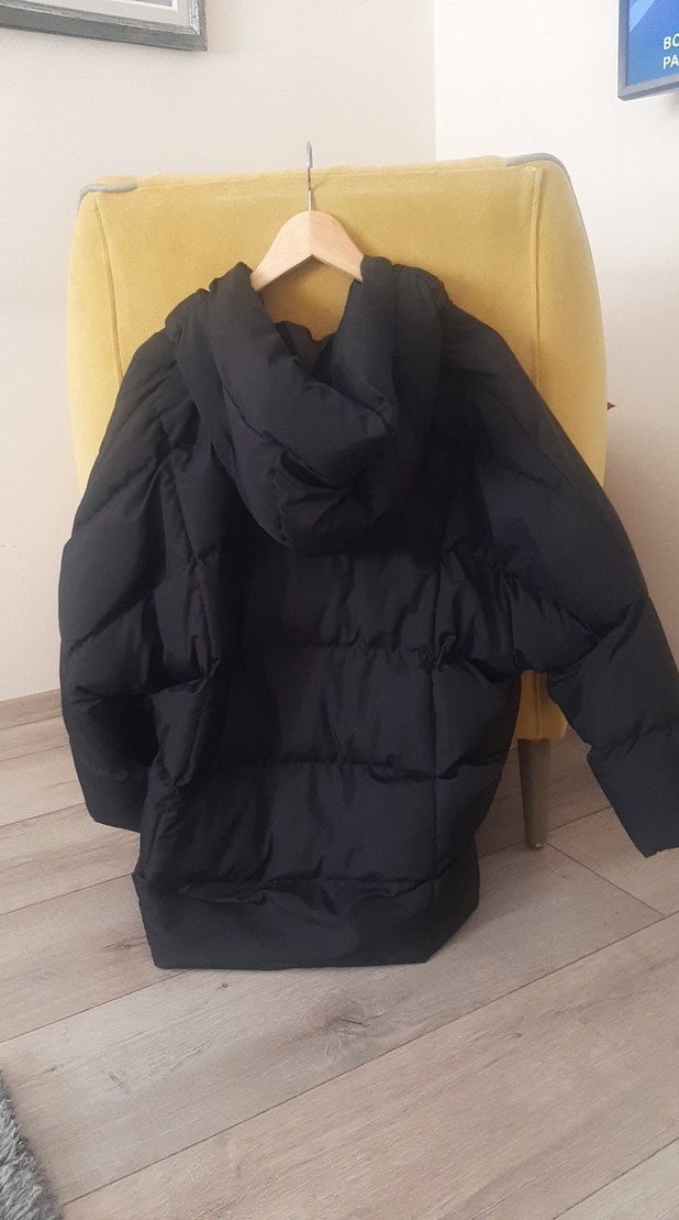 Siyah Midi Kadın Kışlık Mont - Görsel 4