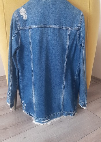 uzun kot ceket - Görsel 4