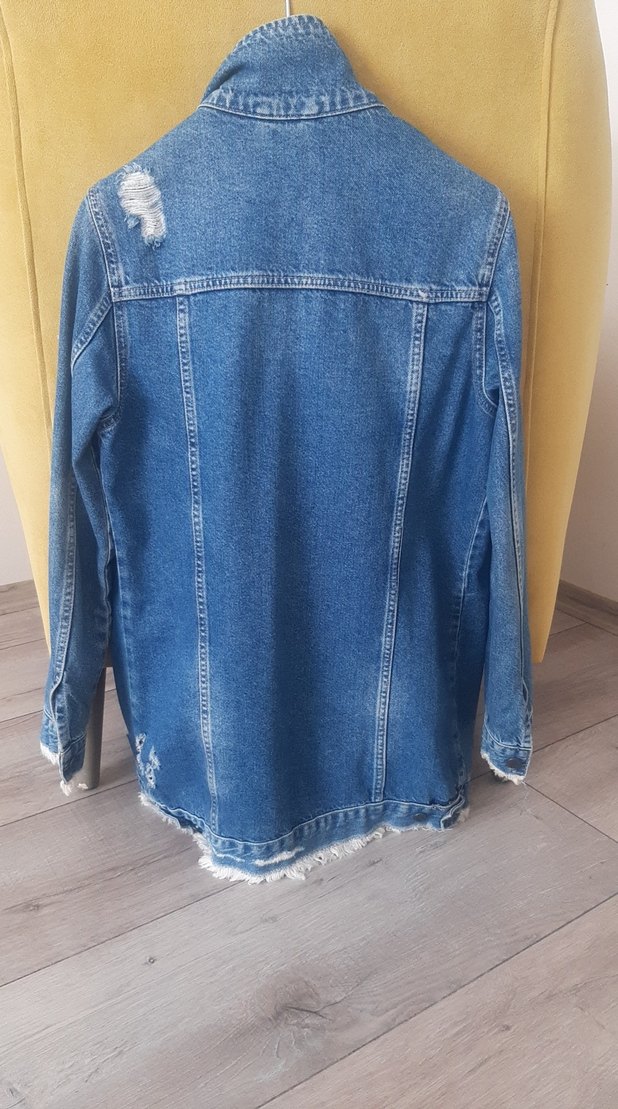 uzun kot ceket - Görsel 4