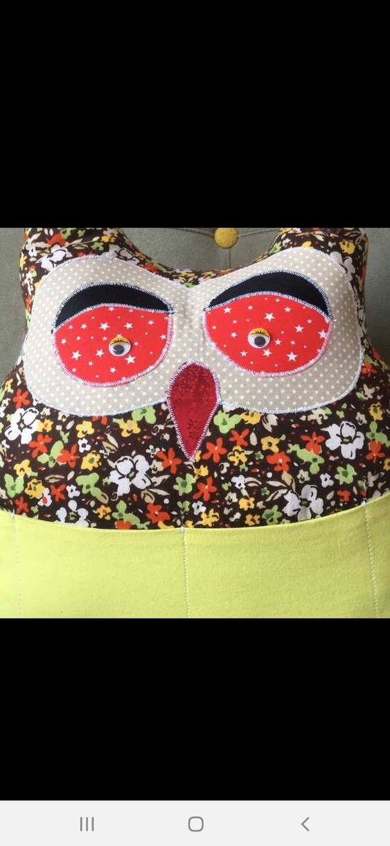 Renkli Desenli Çocuk Baykuş Yastık - Görsel 4