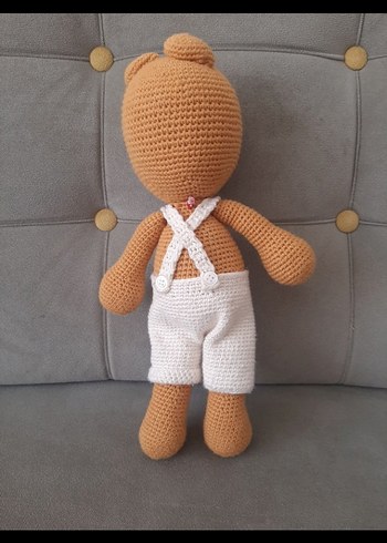 Sarı Fularlı Beyaz Tavşan Peluş Oyuncak - Görsel 4