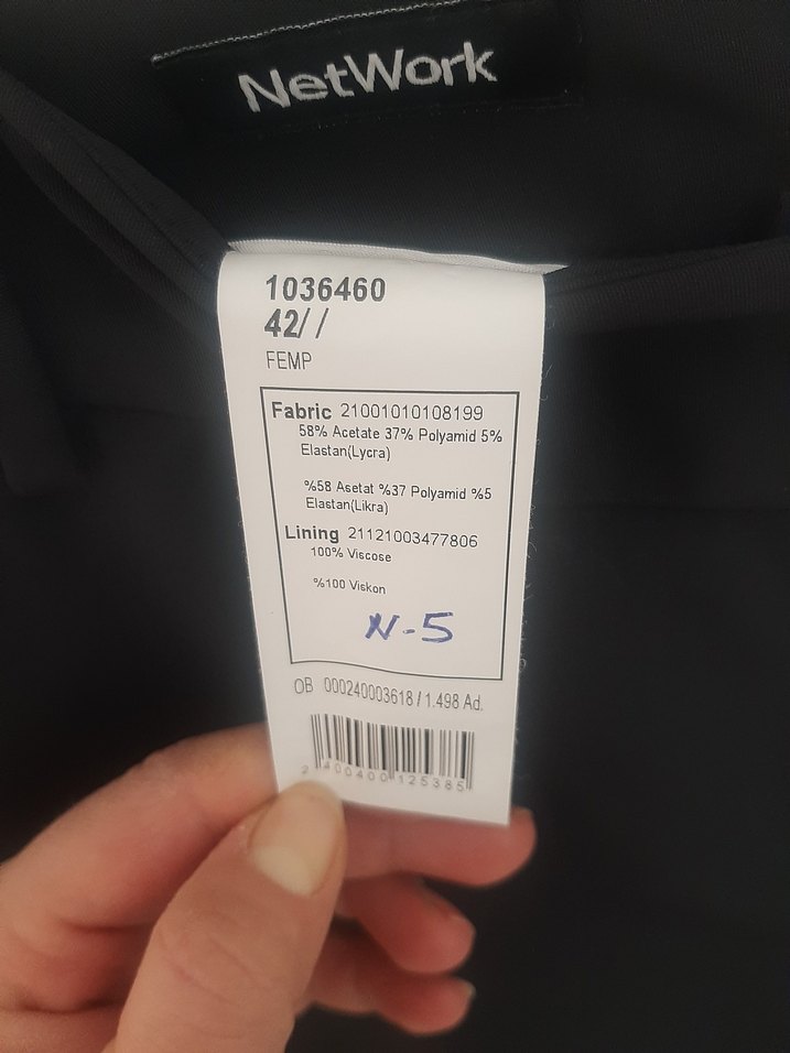 Kadın Gri Kumaş Pantolon Kemerli - Görsel 4