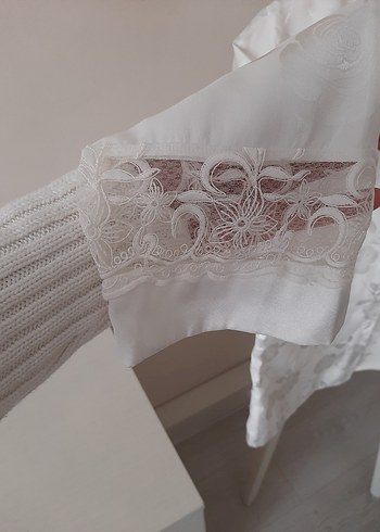 Düğmeli Beyaz Mini Vintage Gömlek - Görsel 4