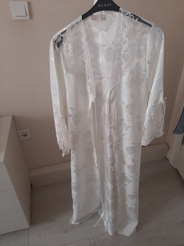 Düğmeli Beyaz Mini Vintage Gömlek - Görsel 5