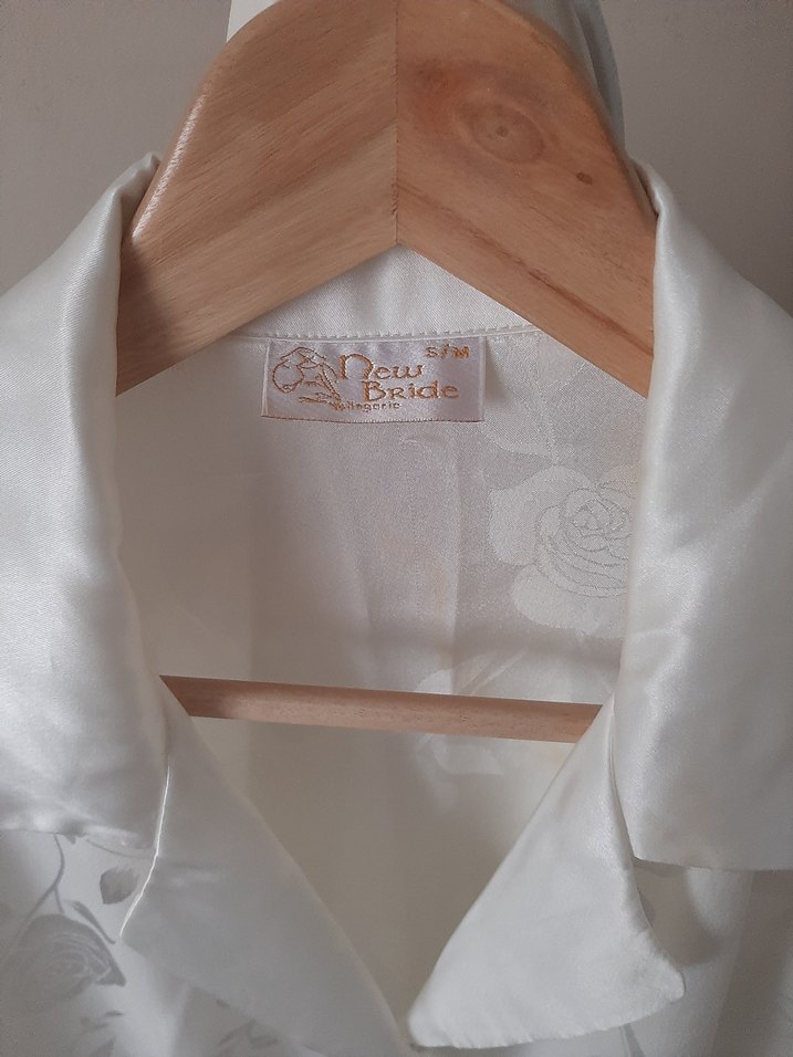 Düğmeli Beyaz Mini Vintage Gömlek - Görsel 3