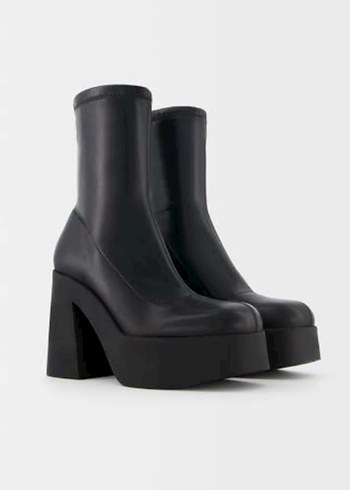 Kadın Siyah Platform Topuklu Bot Bershka