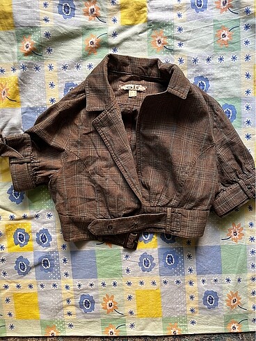 vintage ole kısa crop ceket gömlek