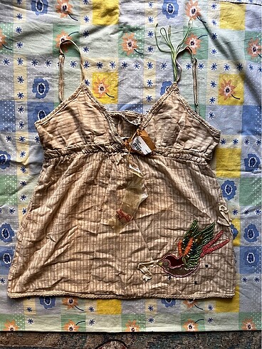 American Vintage vintage etiketli askılı üst