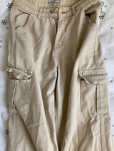 krem baggy pantolon