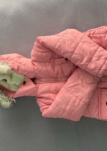 Civil Kız Çocuk Pembe Kürklü Mont