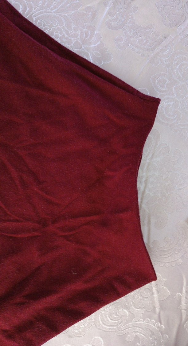 Bordo Drapeli Hamile Midi Etek - Görsel 2