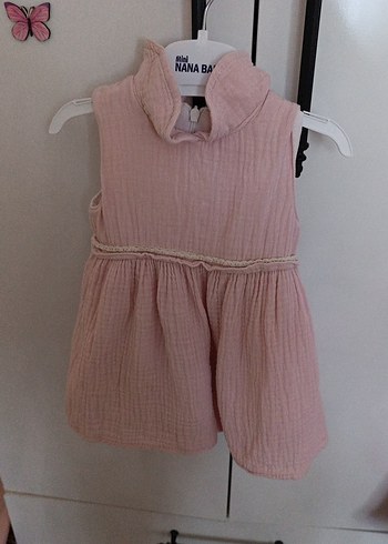 Pembe Kolsuz müslinKız Elbisesi
