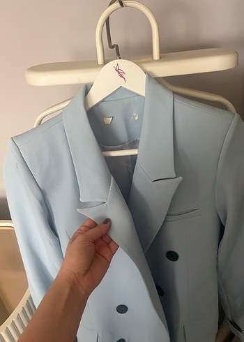 Zara Düğmeli Mavi Blazer
