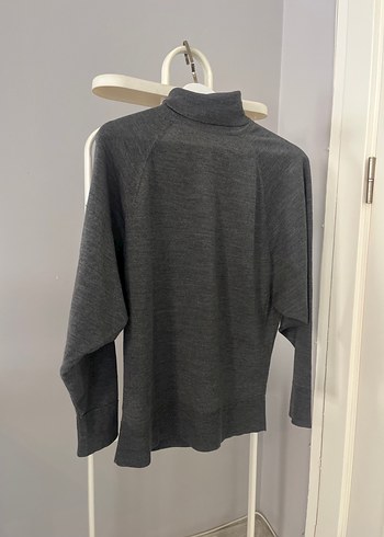 Gri Boğazlı Yün Kadın Kazak - Görsel 2