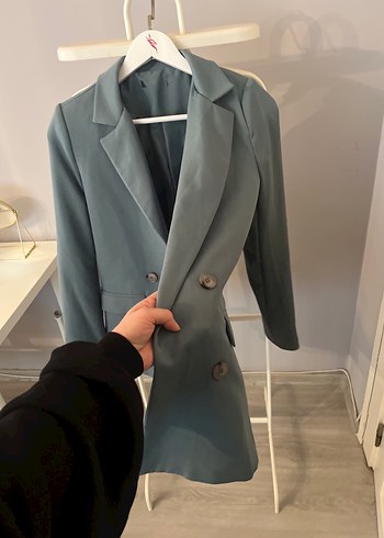 Düğmeli Kadın Blazer Ceket - Görsel 2