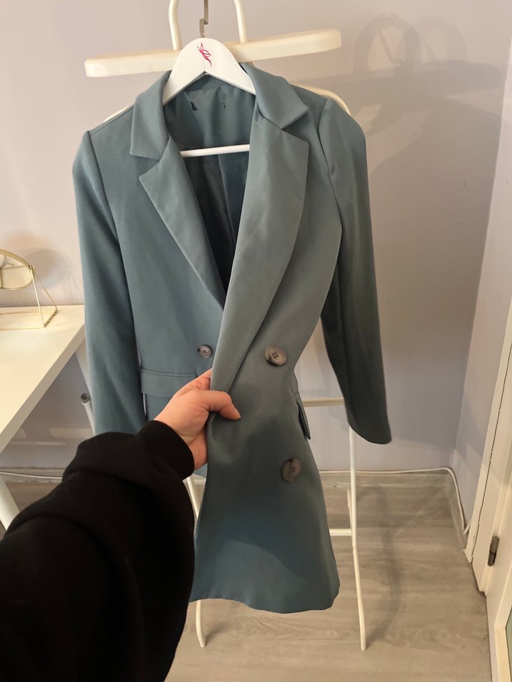 Düğmeli Kadın Blazer Ceket - Görsel 2