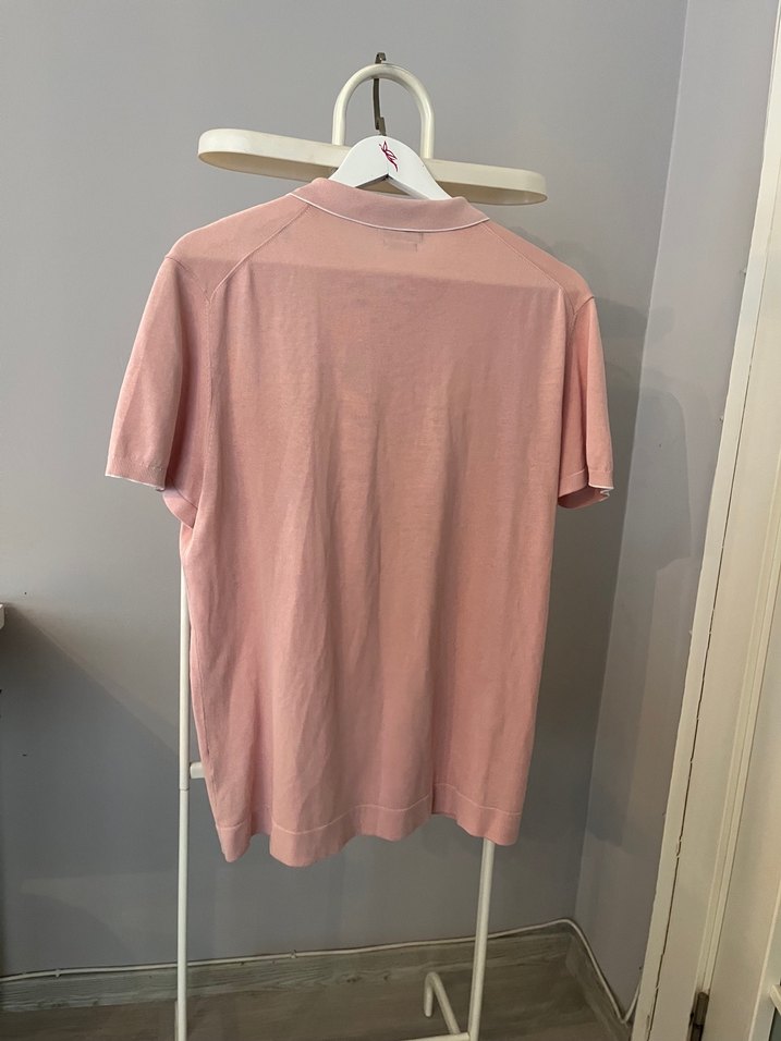Massimo dutti Pembe Polo Tişört - Görsel 4