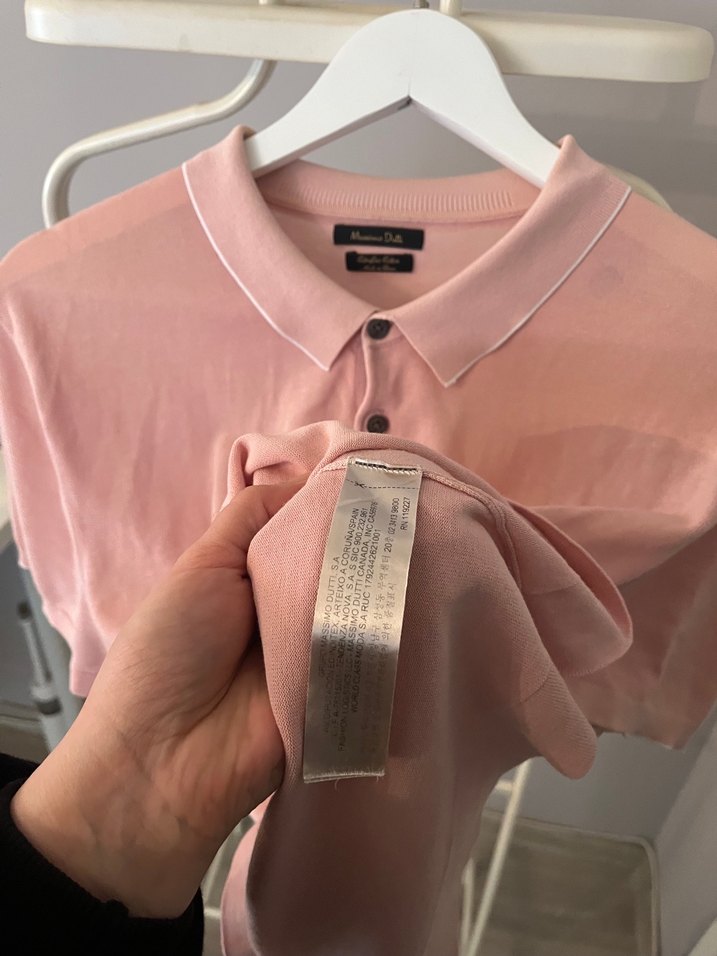 Massimo dutti Pembe Polo Tişört - Görsel 2
