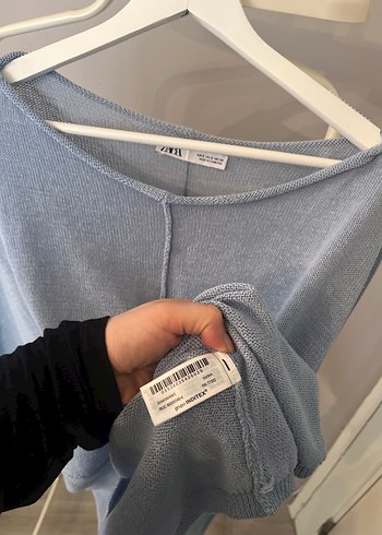 Gri Örme Kadın Uzun Kollu Triko - Görsel 4