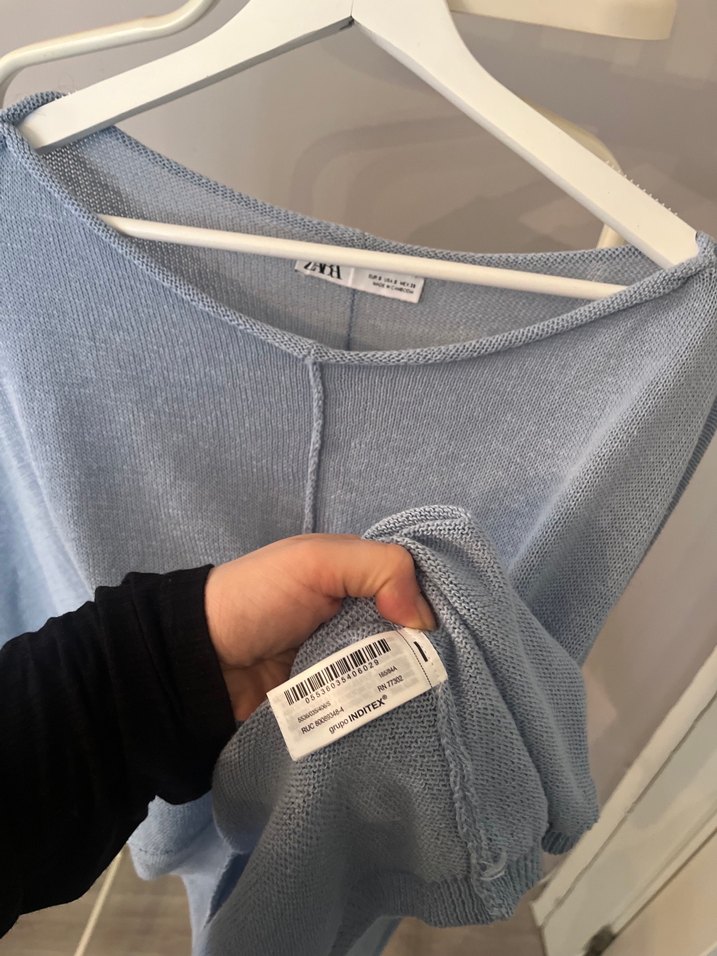 Gri Örme Kadın Uzun Kollu Triko - Görsel 4