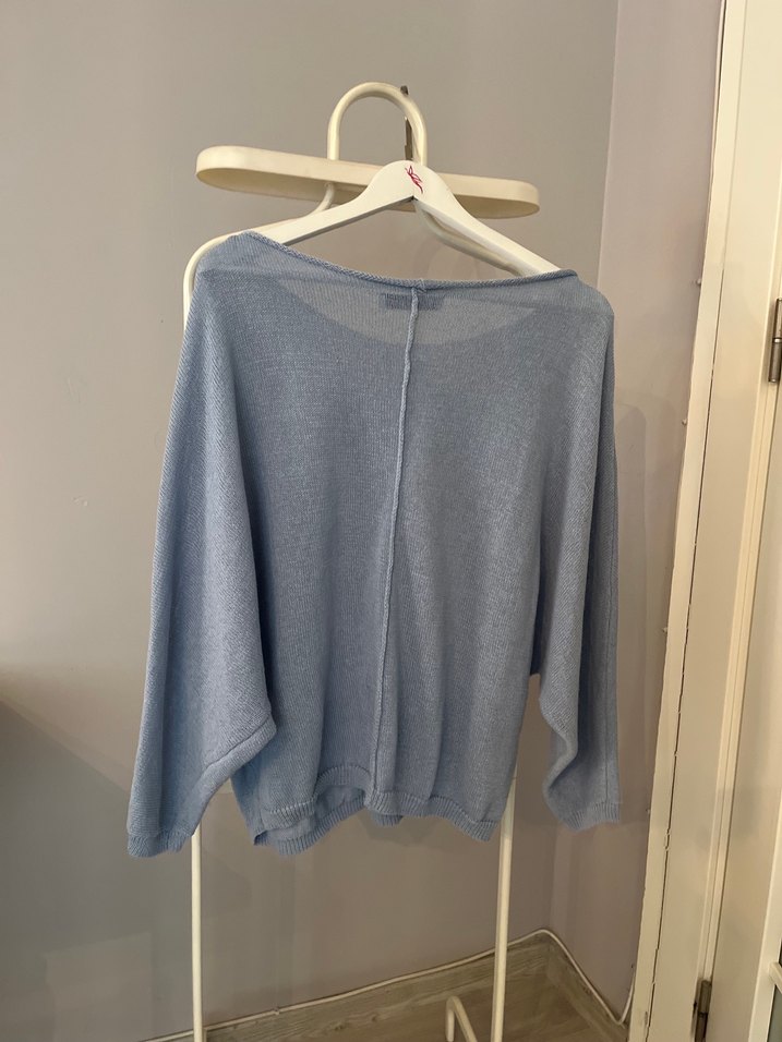 Gri Örme Kadın Uzun Kollu Triko - Görsel 5