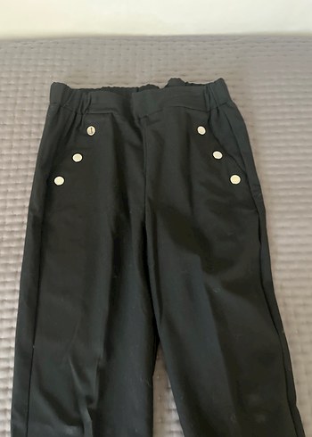 Zara Düğmeli Siyah yüksek bel Pantolon