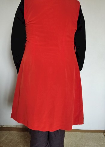 Kırmızı V Yaka Kolsuz yelek - Görsel 3