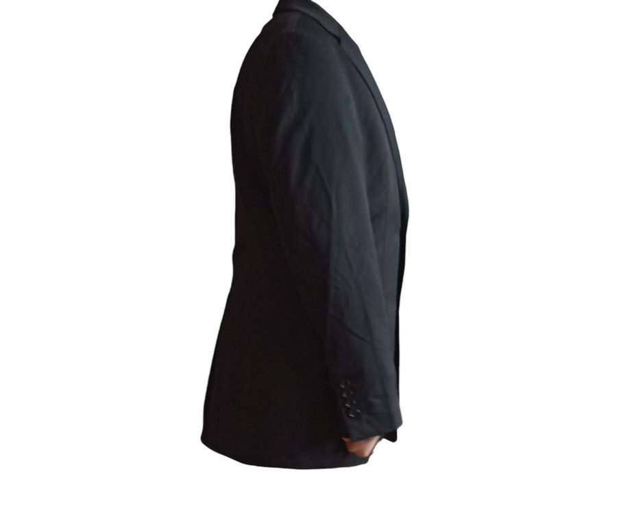 Düğmeli Siyah Erkek Ofis Ceket - Görsel 3