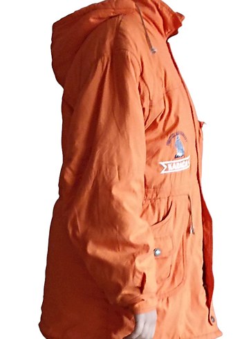 Turuncu kız kışlık mont - Görsel 2