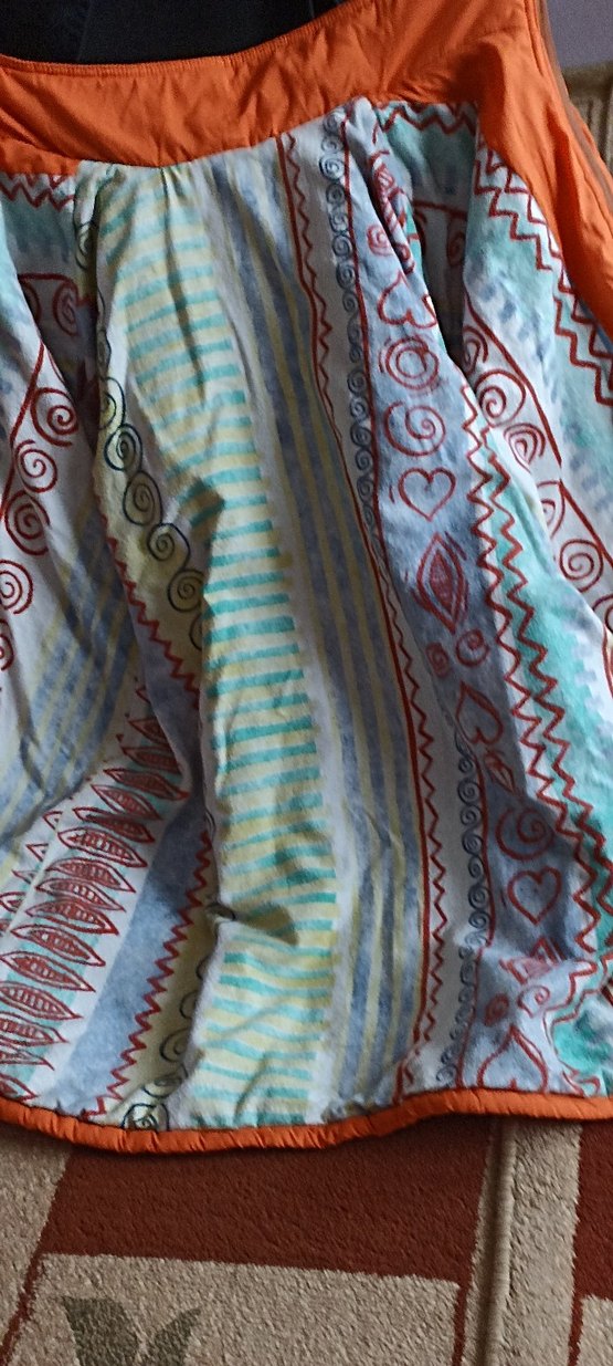 Turuncu kız kışlık mont - Görsel 5