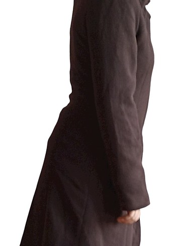 Kahverengi kadın Uzun Kollu Kaban - Görsel 3