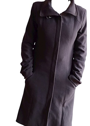 Kahverengi kadın Uzun Kollu Kaban - Görsel 2