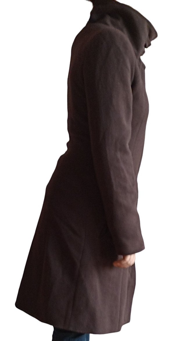 Kahverengi kadın Uzun Kollu Kaban - Görsel 3