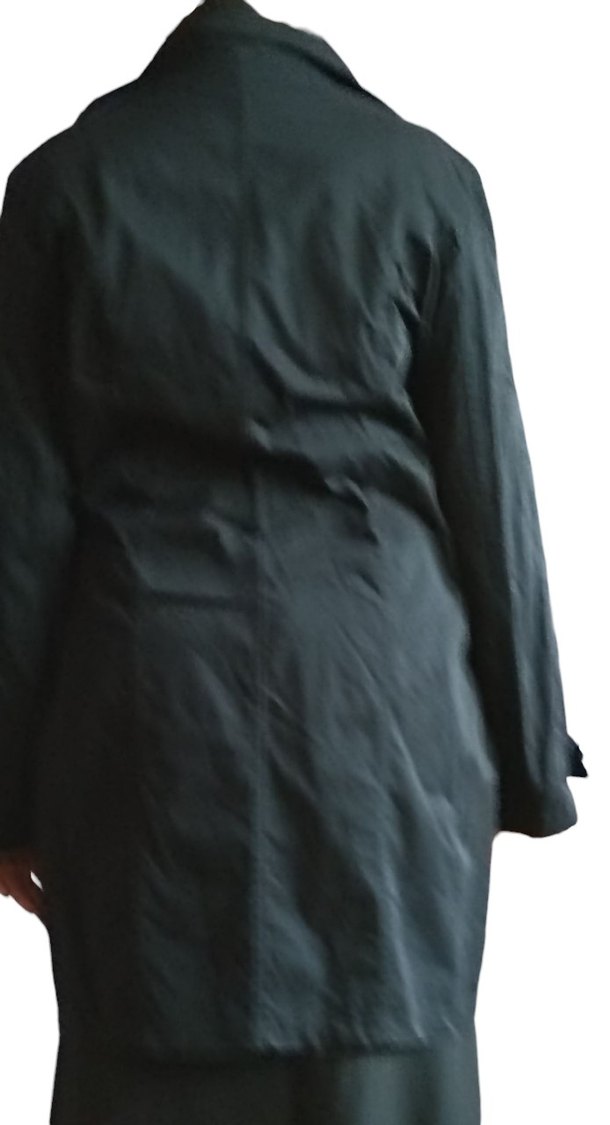 Siyah Düğmeli Uzun Kadın mont - Görsel 5