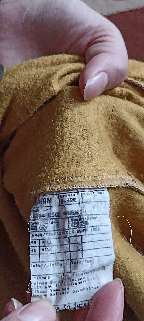 Kadın Bej Süet Düğmeli Uzun Kaban - Görsel 5