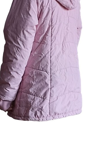 Kız Çocuk Pembe Düğmeli Mont - Görsel 2